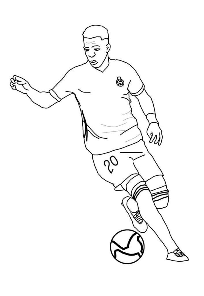 Desenhos de Vinicius Júnior para pintar