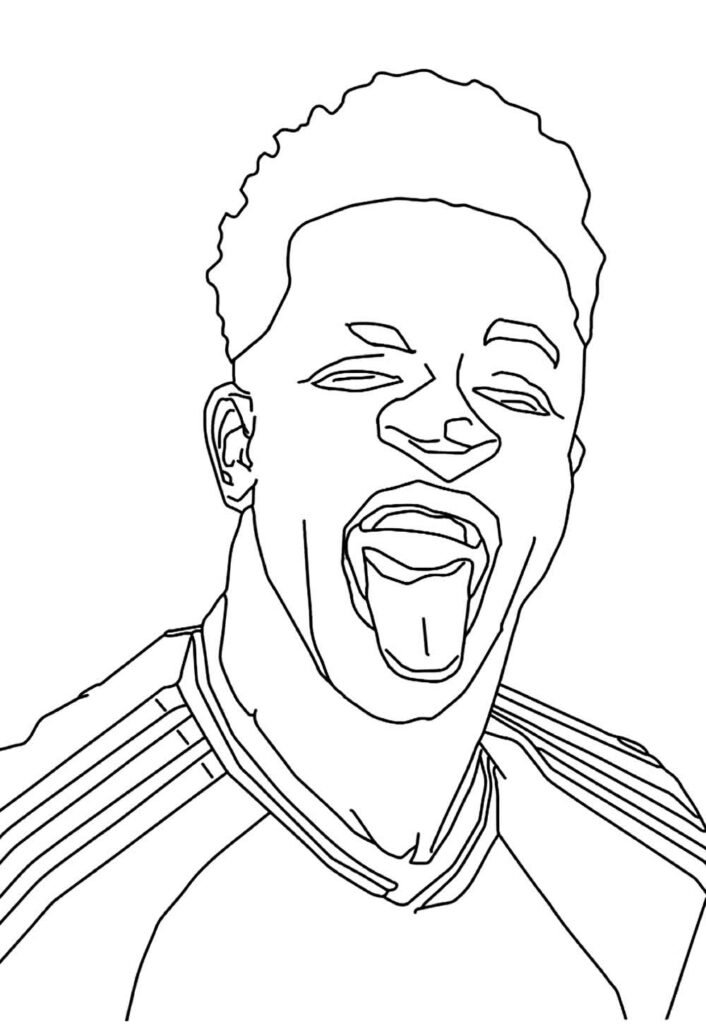 Vinicius Júnior para colorir