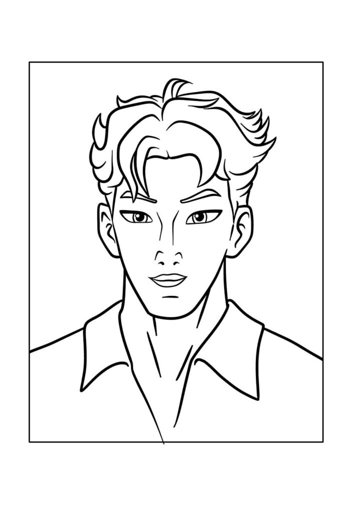 Desenho de Abby Saja para pintar