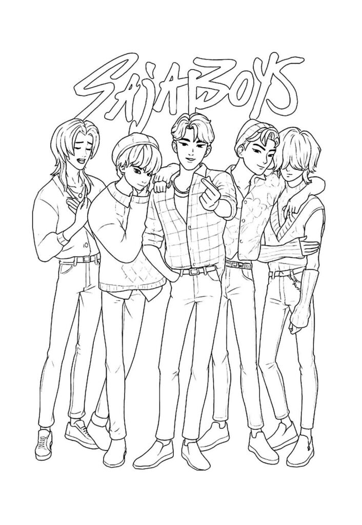 Desenho de Saja Boys para colorir