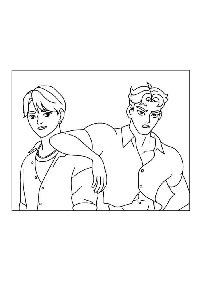 Desenho de Abby Saja para pintar