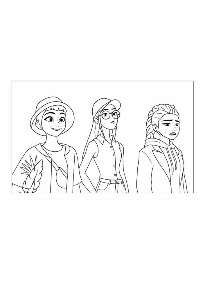 Desenhos das Guerreiras do K-Pop - HUNTR/X para colorir