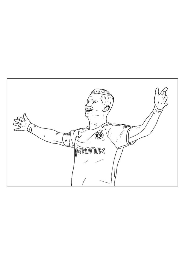 Haaland para colorir