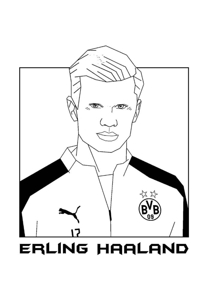 Haaland para colorir - Manchester City