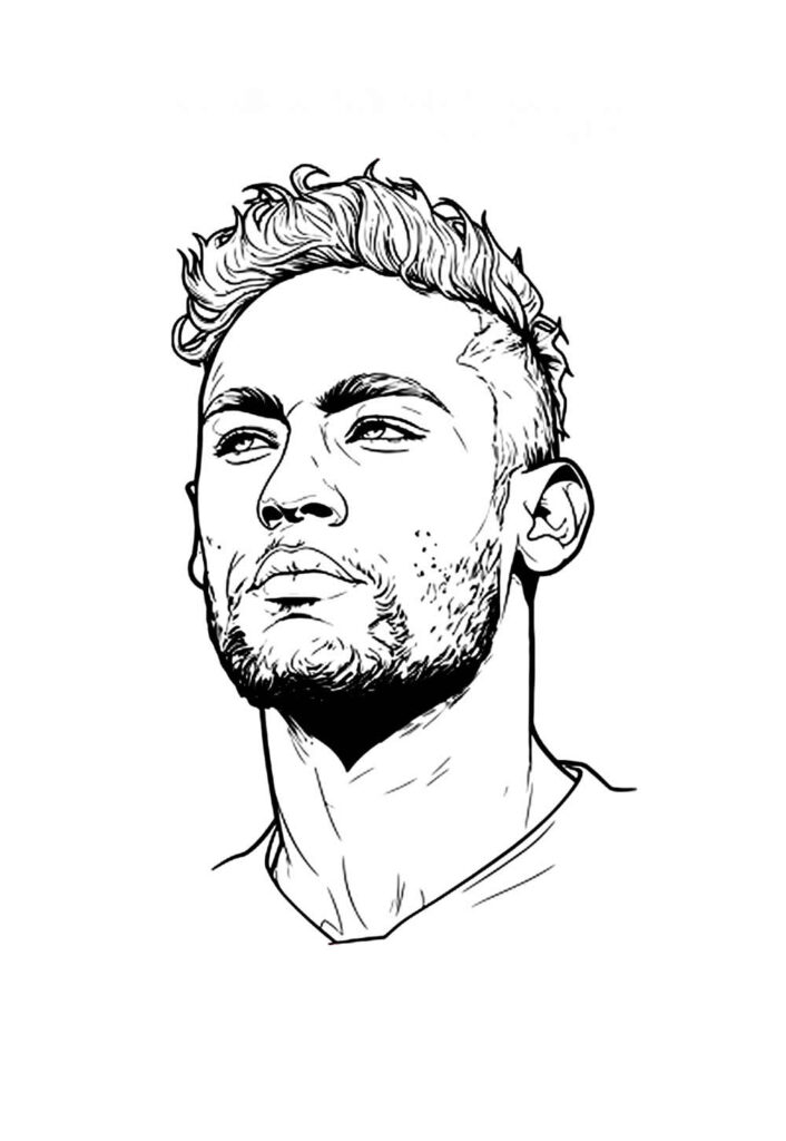 Neymar para colorir