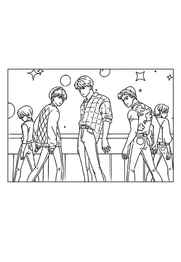 Desenhos dos Saja Boys para colorir