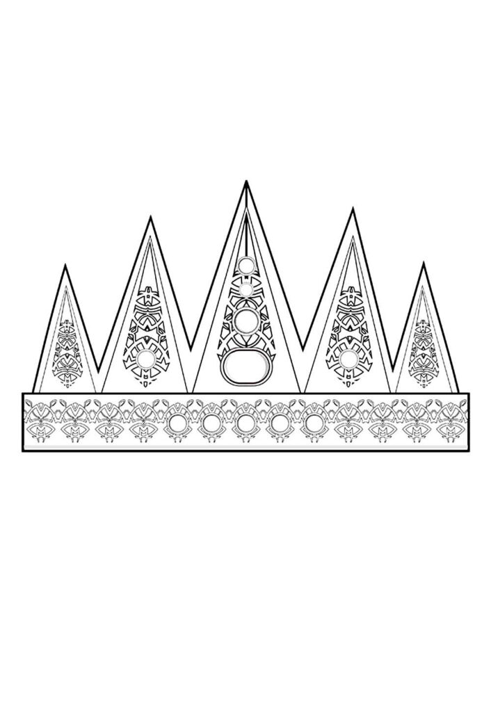 Molde para Imprimir de Coroa