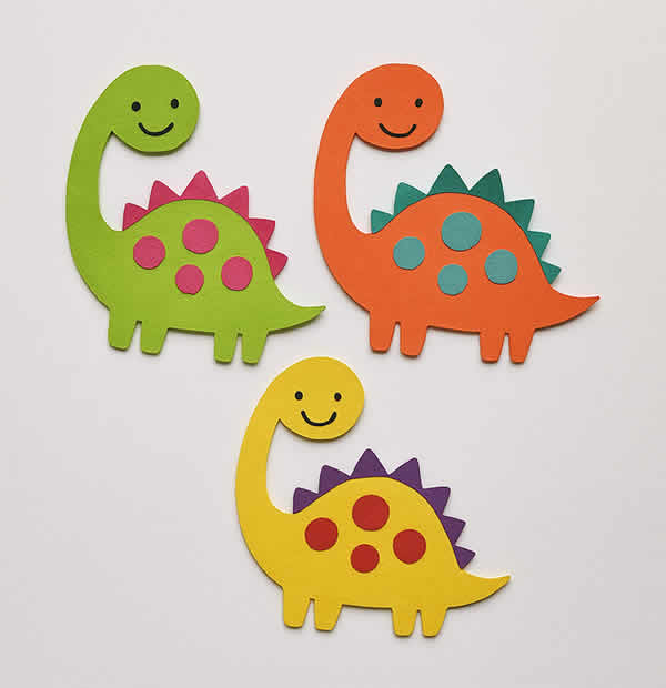 Dinossauros de Papel - Moldes para Imprimir