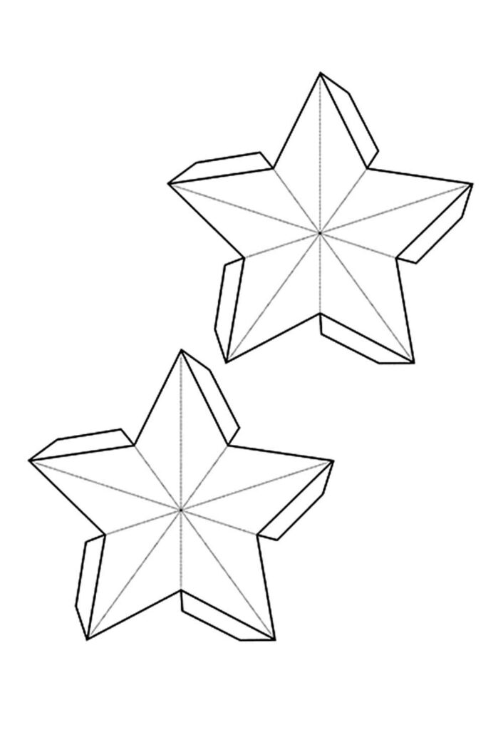 Molde de Estrelinhas de Papel