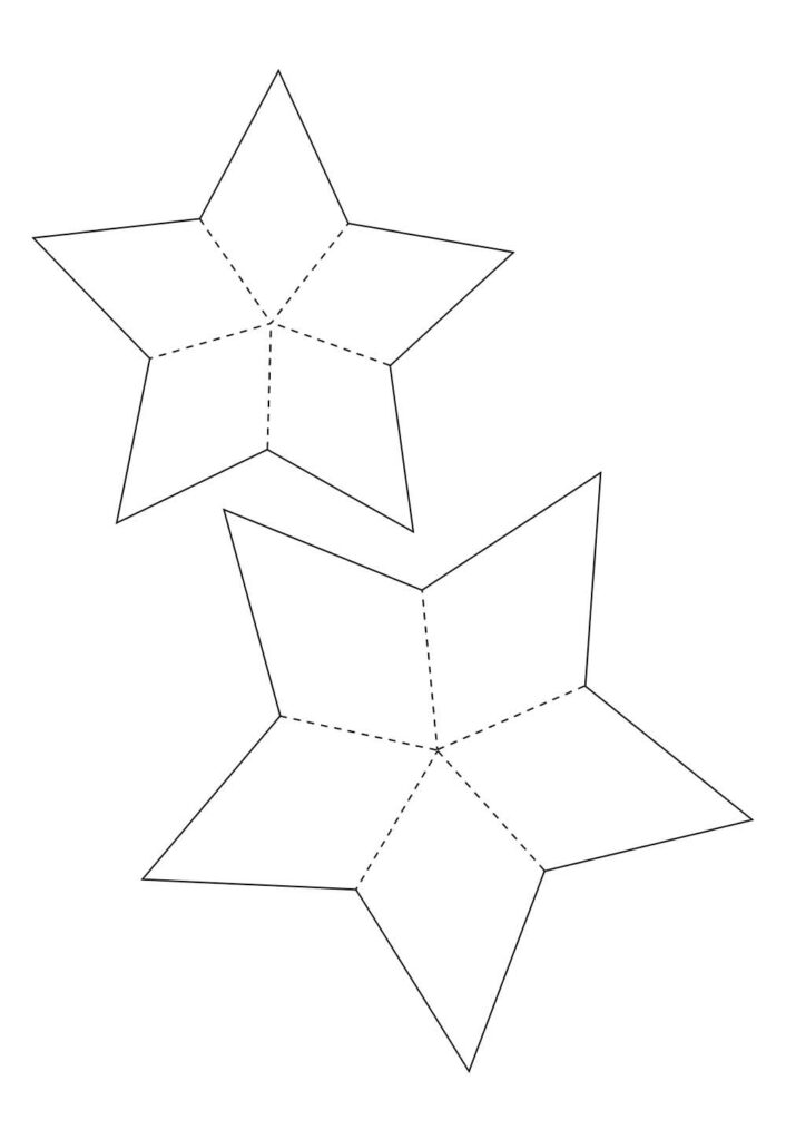 Moldes para fazer Estrelas de Papel