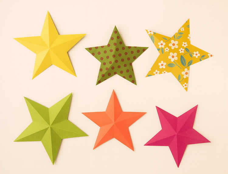 Moldes de Estrela de Papel