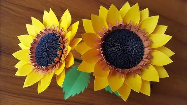 Moldes de Folhas de Girassol