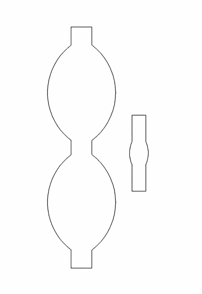 Molde de Laço para imprimir