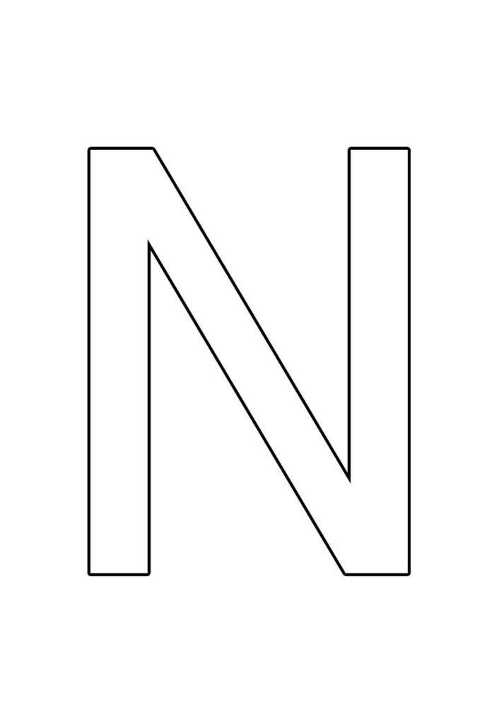 Molde da Letra N