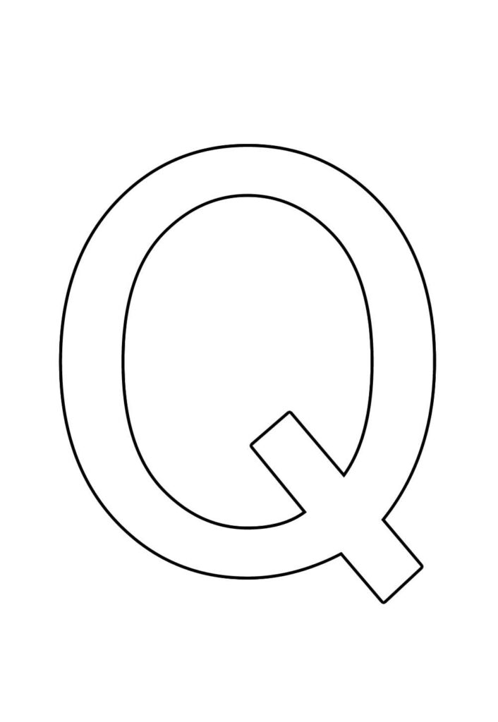 Molde da Letra Q