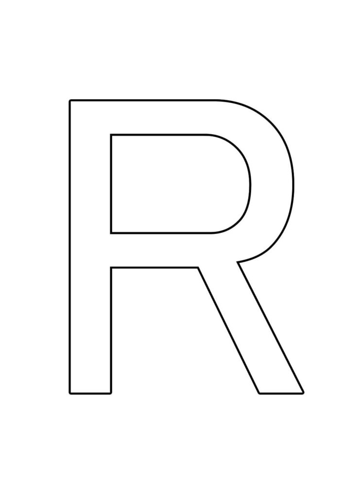 Molde da Letra R