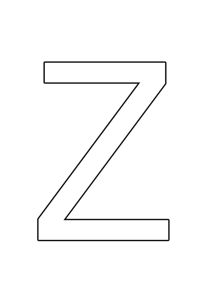 Molde da Letra Z