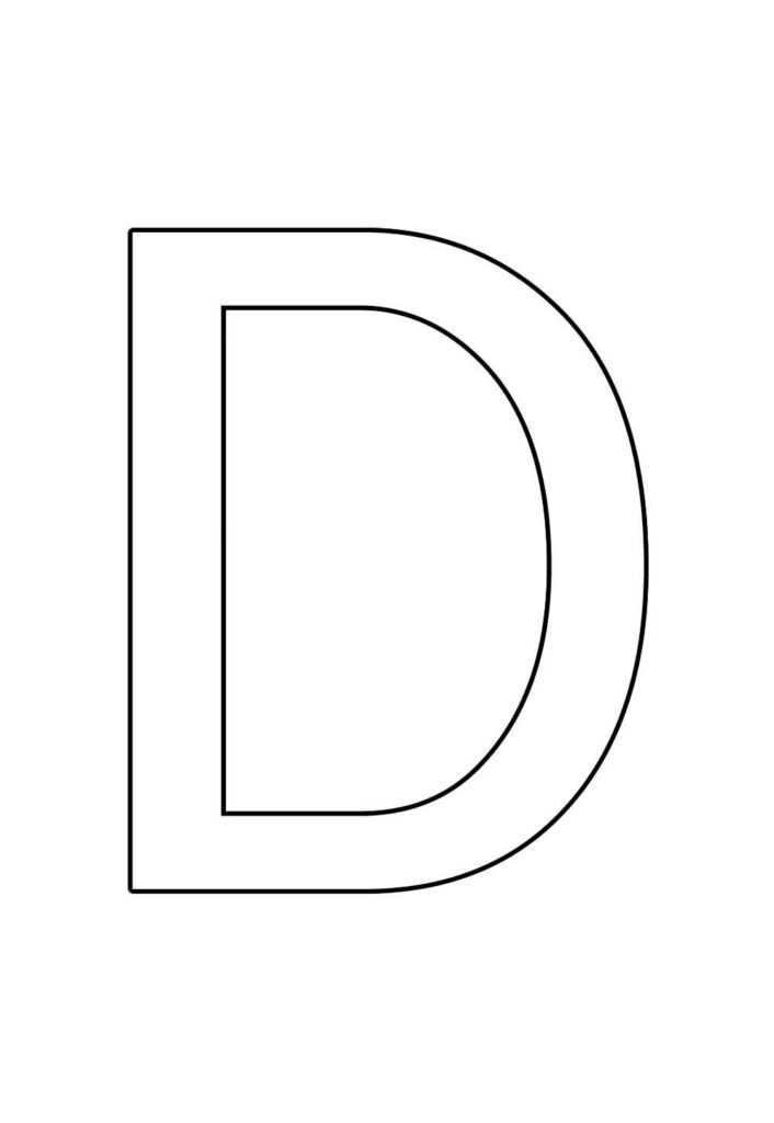 Molde da Letra D