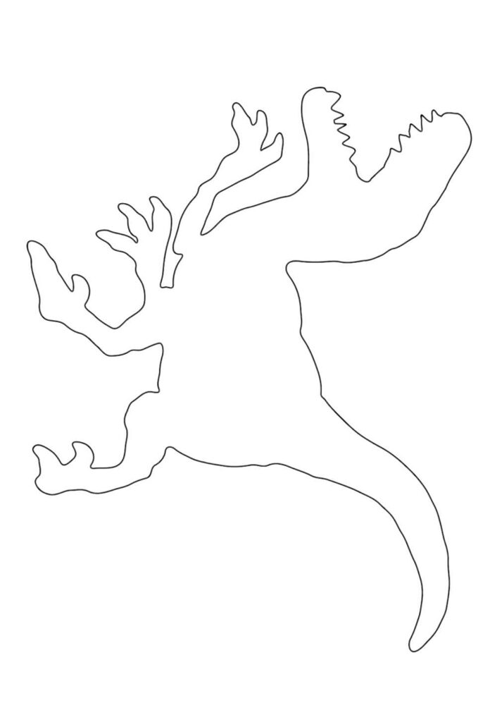 Molde de Tiranossauro Rex para imprimir