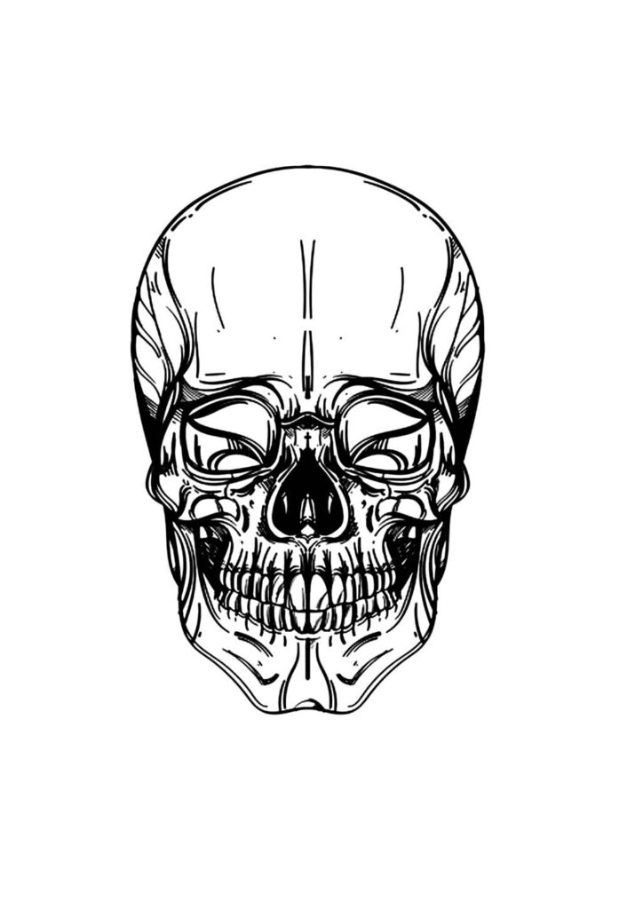 Desenho Caveira Pintar
