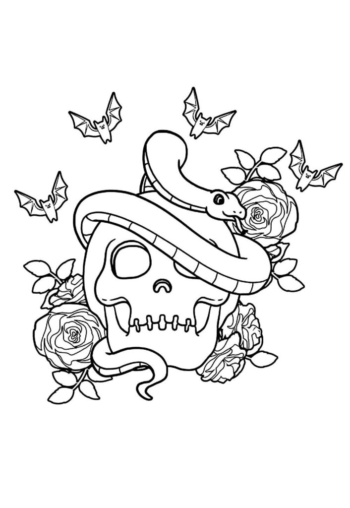 Desenho Caveira Colorir