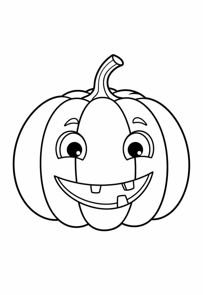 Desenho de Abóbora de Halloween para colorir
