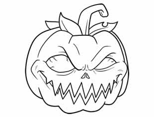Desenhos de Abóbora de Halloween para pintar