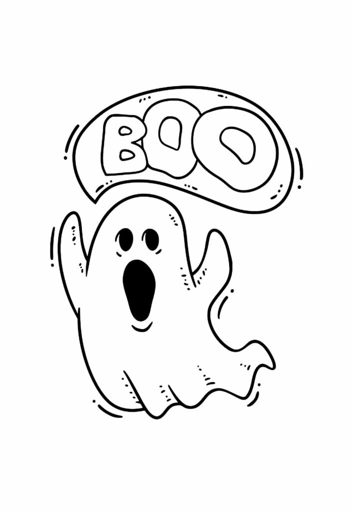Fantasma para colorir