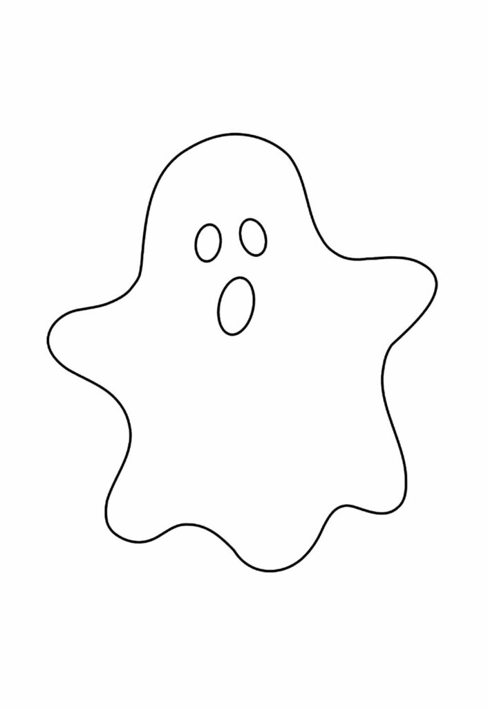 Desenho de Fantasma para colorir e pintar