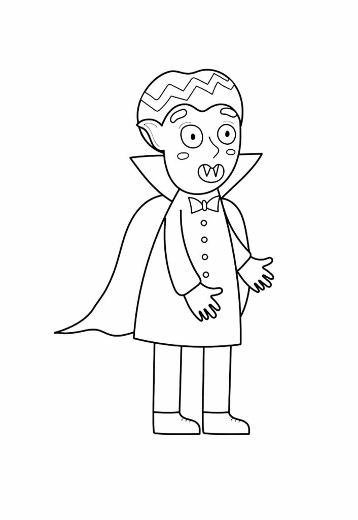 Vampirinho para colorir
