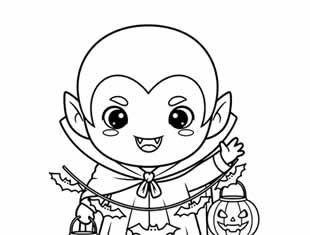 Desneho de Vampirinho para colorir