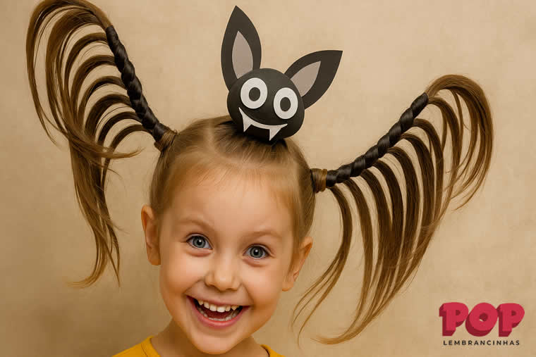 Ideia de Cabelo Maluco para Menina com Morcego