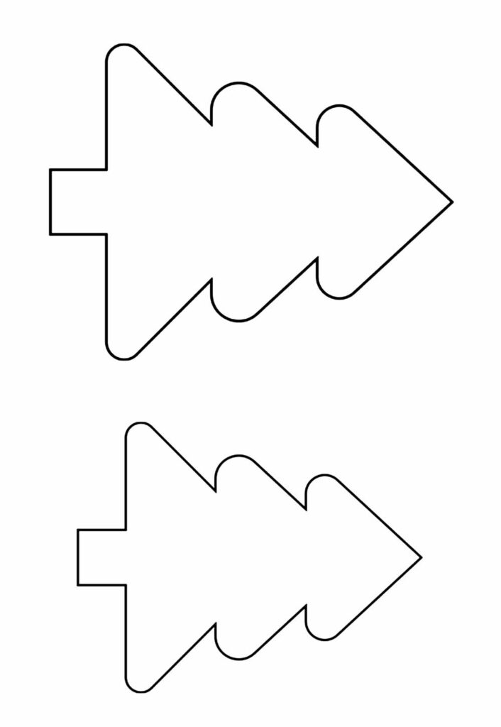 Moldes de Árvore de Natal para imprimi