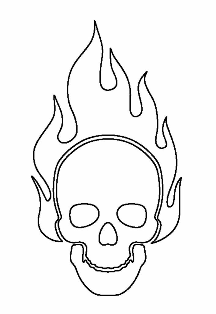Molde de Caveira com Fogo