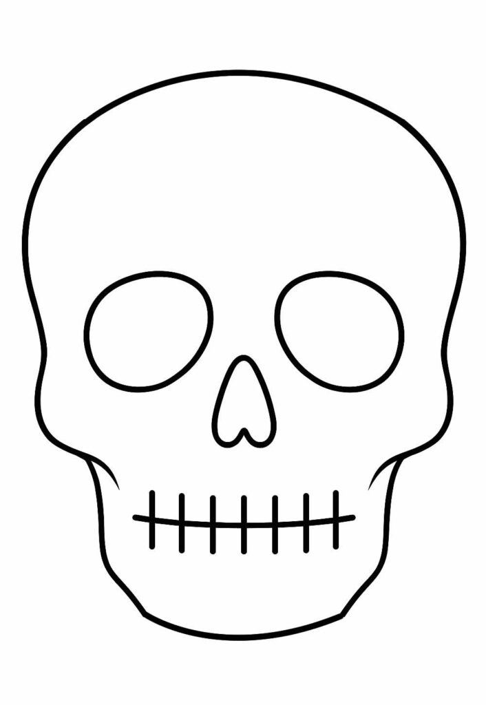 Molde de Caveira para Imprimir
