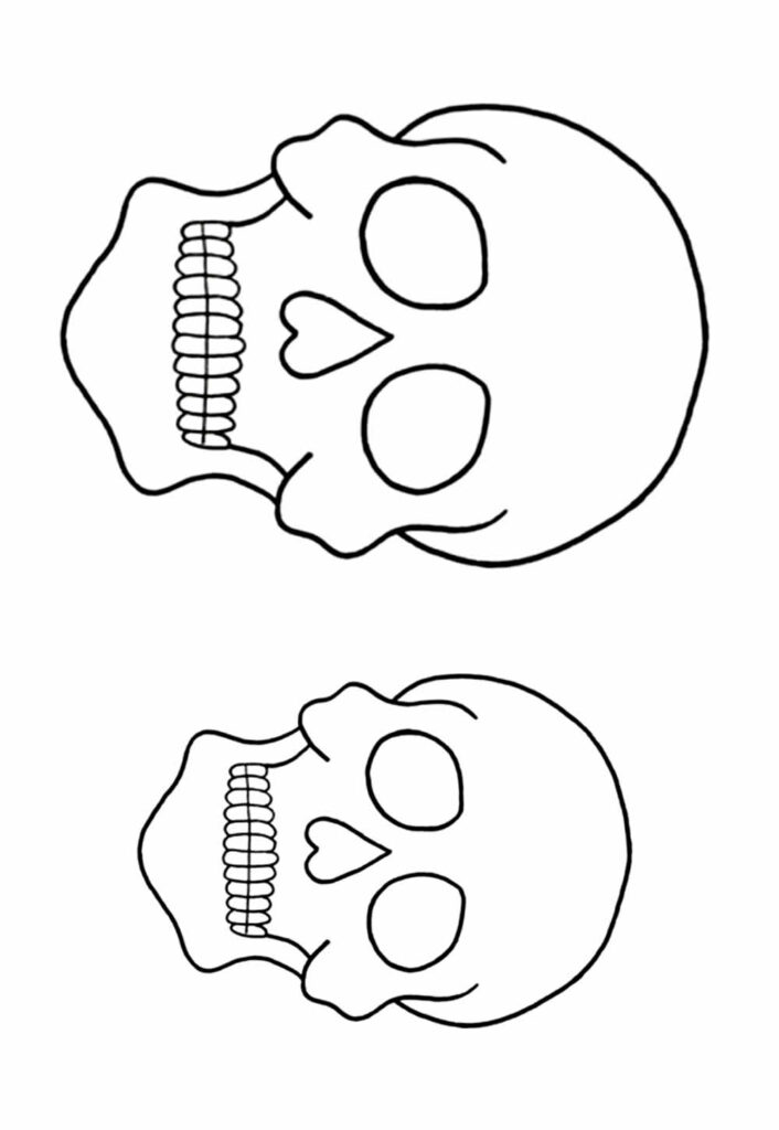 Molde de Caveiras para Imprimir