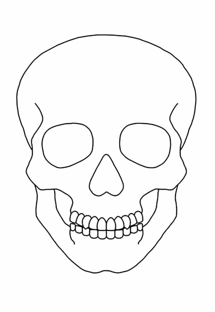 Molde de Caveira para Imprimir