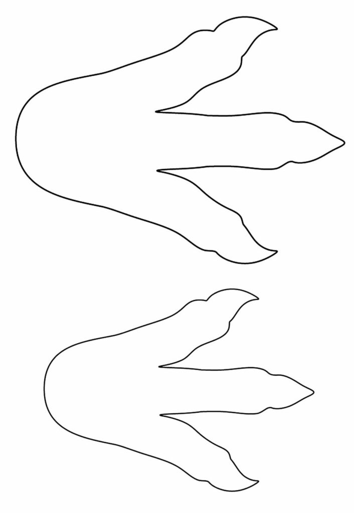 Molde de Pegada de Dinossauros
