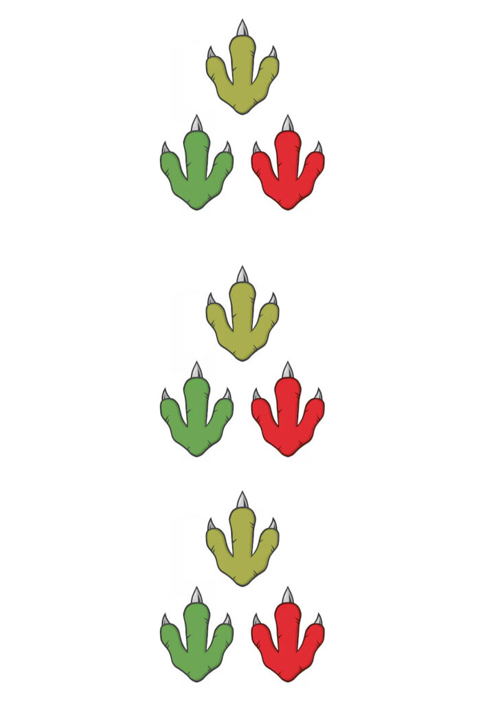 Moldes Pegadas Dinossauro