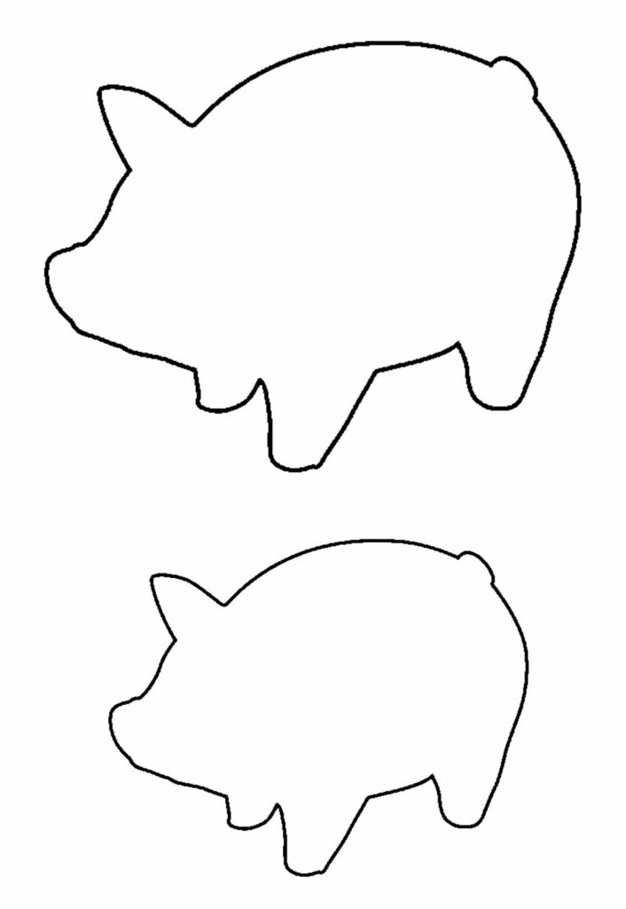 Moldes de Porco para Imprimir