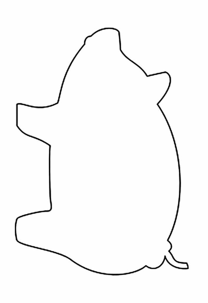 Molde de Porco para Imprimir