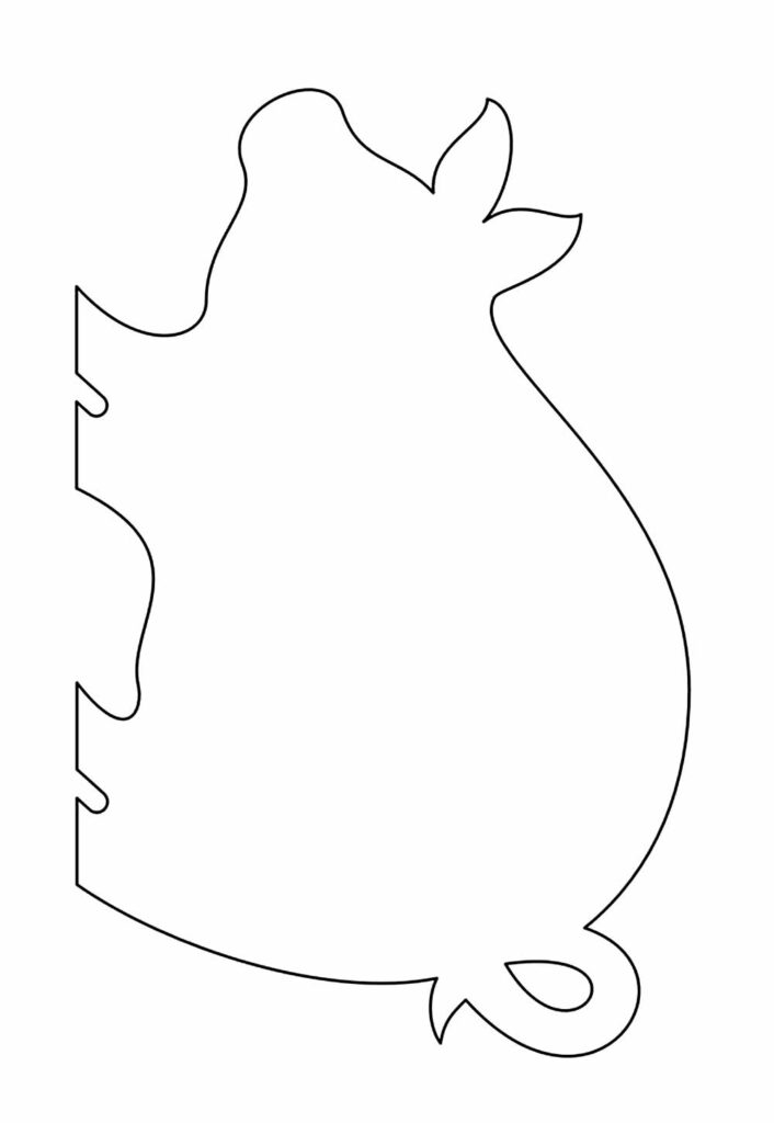 Molde de Porco para Imprimir