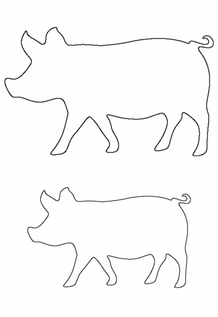 Molde de Porcos para Imprimir