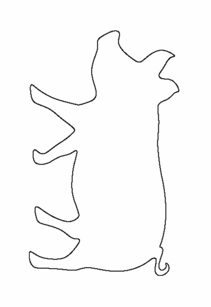 Molde de Porcos para Imprimir