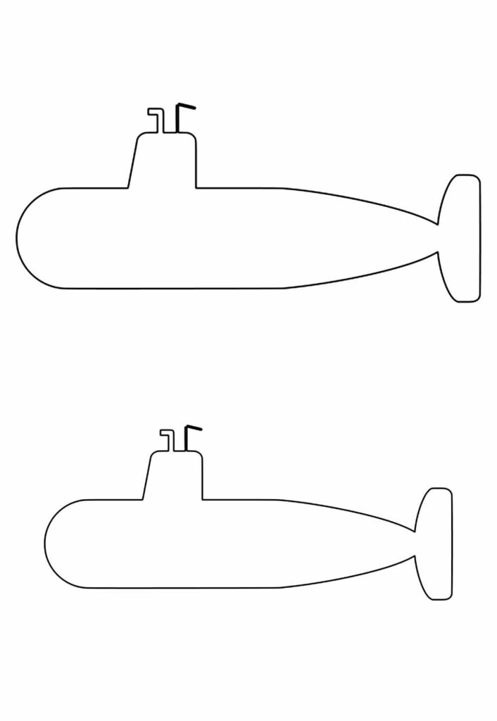 Molde de Submarino para Imprimir