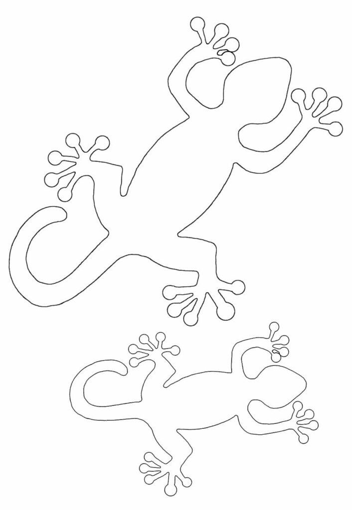 Molde de Lagartos para Imprimir