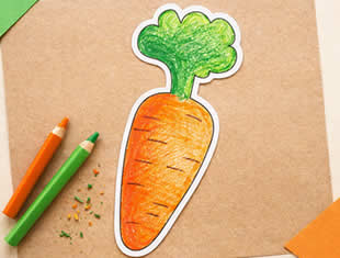 Molde de Cenoura para Atividades Escolares