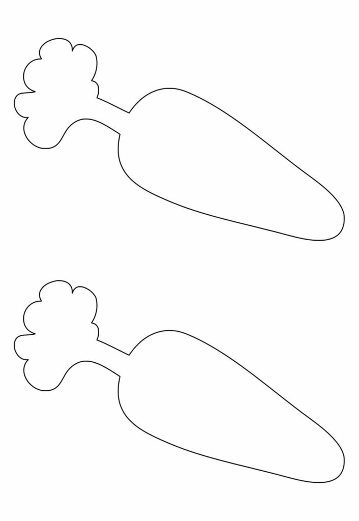 Moldes de Cenouras para Caixinhas