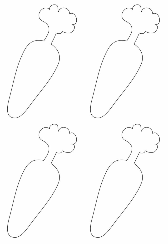 Moldes de Cenouras para Caixinhas