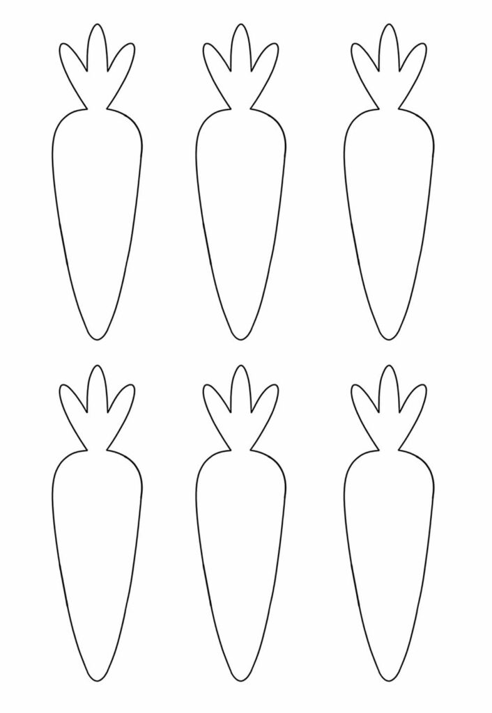 Moldes de Cenouras para Caixinhas